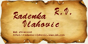 Radenka Vlahović vizit kartica